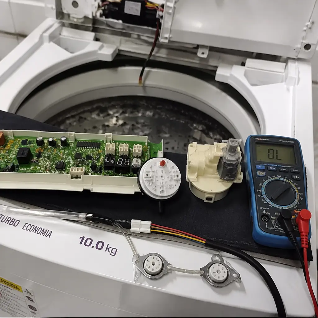 Reparo de placa, pressostato e sensores para Máquina de Lavar em Maringá
